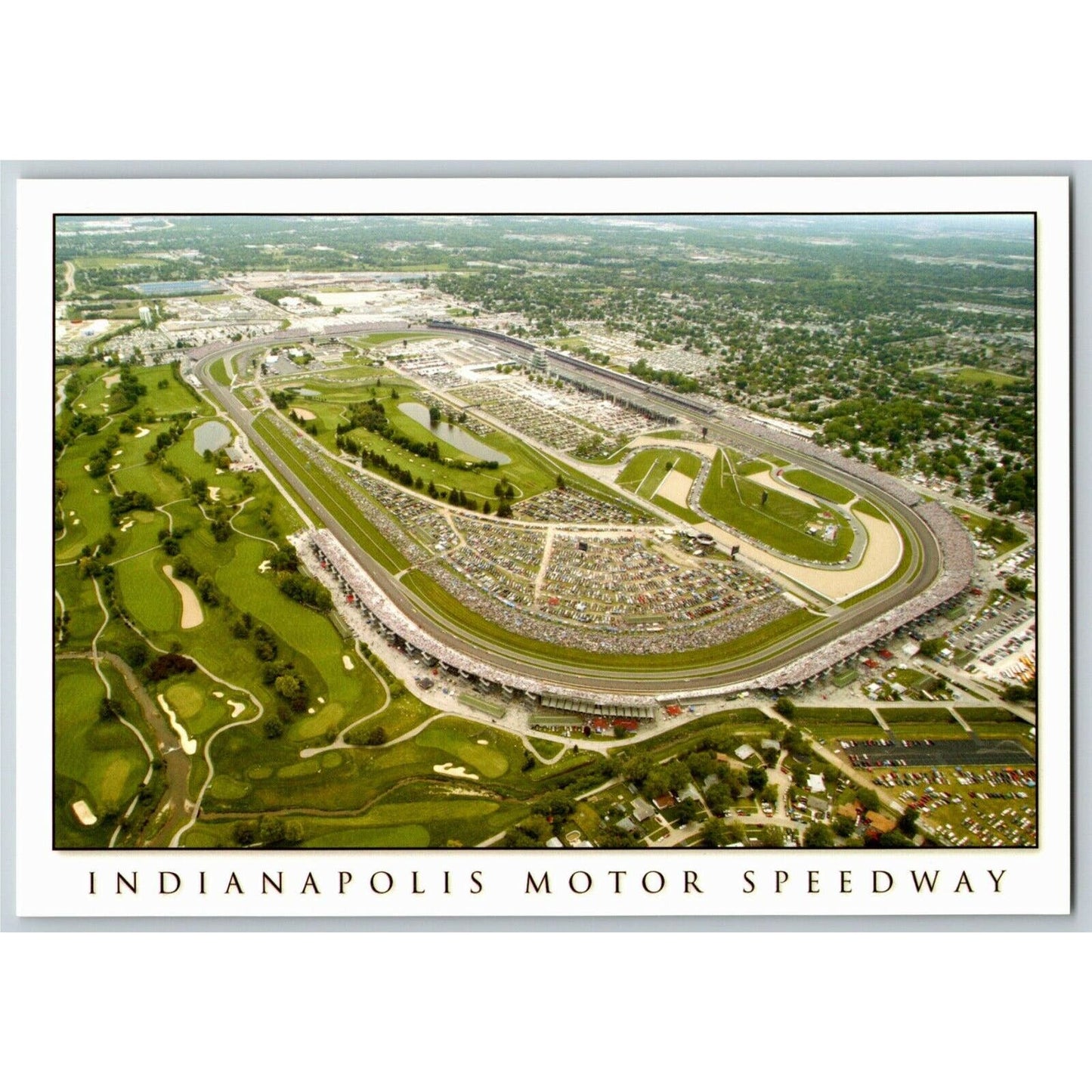 Vintage Indy 500 Postcard c2001 "Motor Speedway" 4" x 5 3/4" NOS