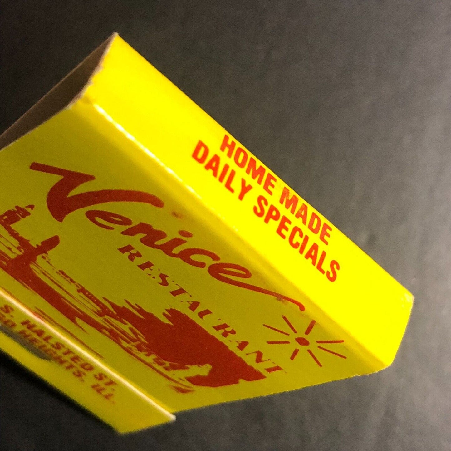Venice Restaurant Chicago Heights, IL Matchbook c1974-84