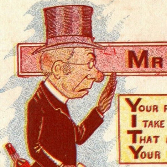 "Mr. Snide Reformer" c1905 Vintage Undivided Unposted Comic Humor Postcard