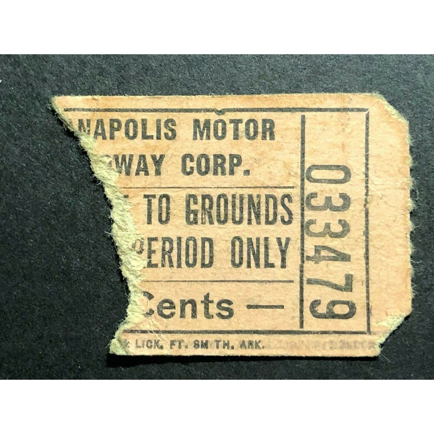 Vintage Race Racing Ticket Indianapolis Motor Speedway Indy Practice 1964