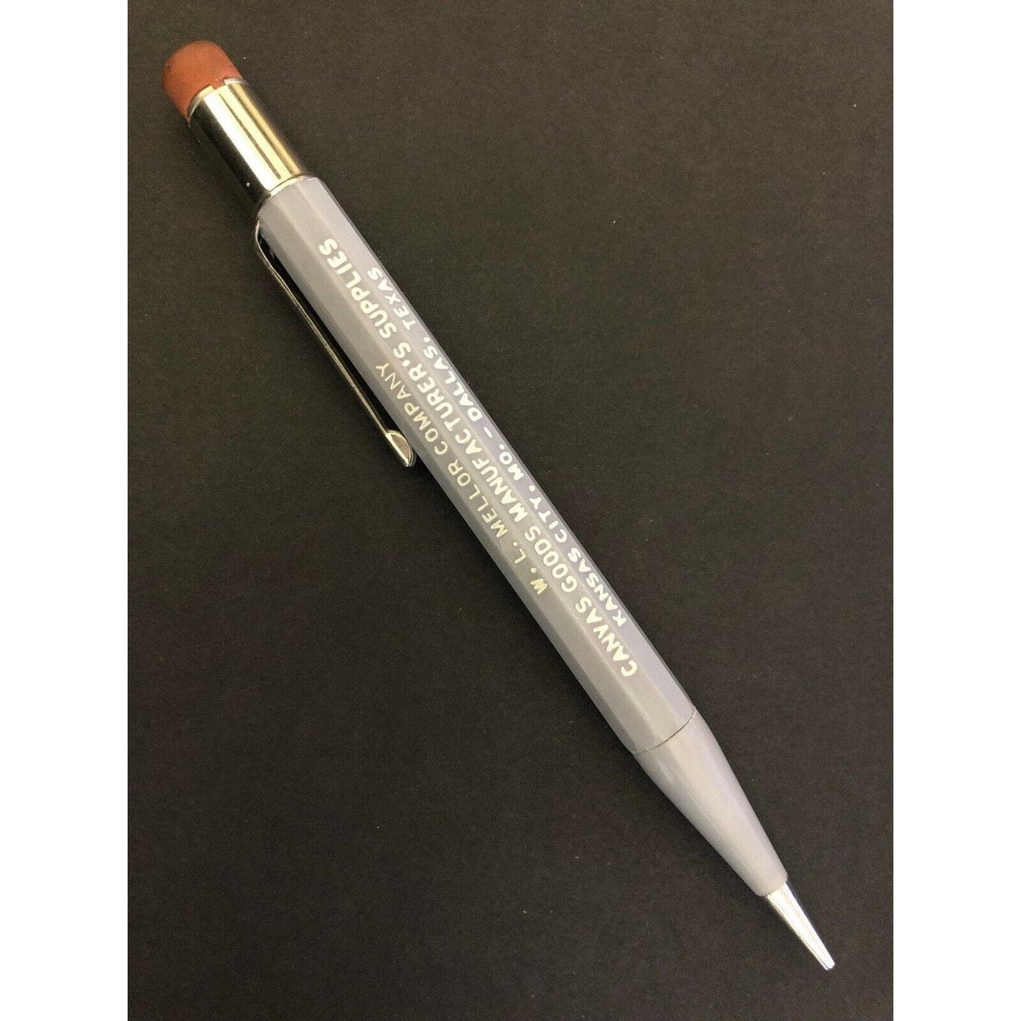 c1940's-50's "W. L. Mellor" Canvas Kansas City, KS Mechanical Advertising Pencil
