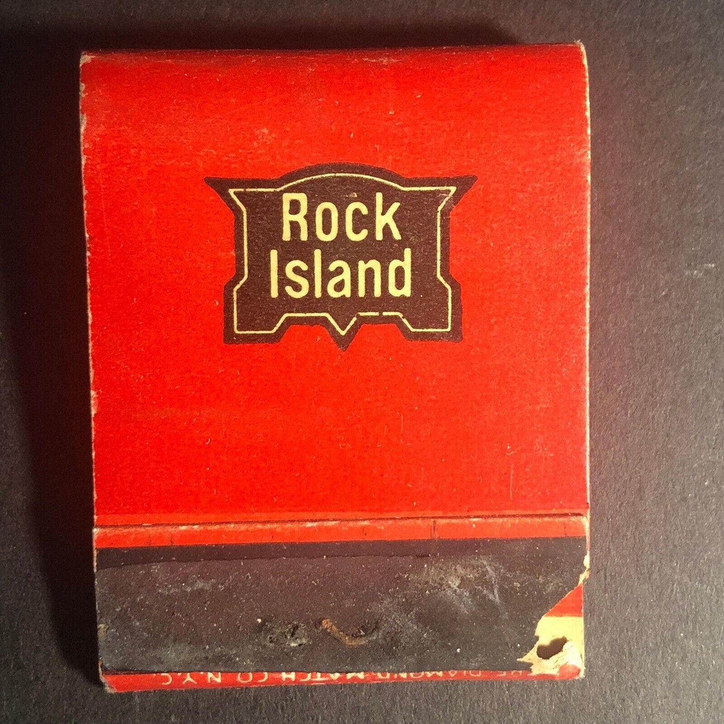 Rock Island Railroad Full 20-Strike Matchbook c1930's-40's