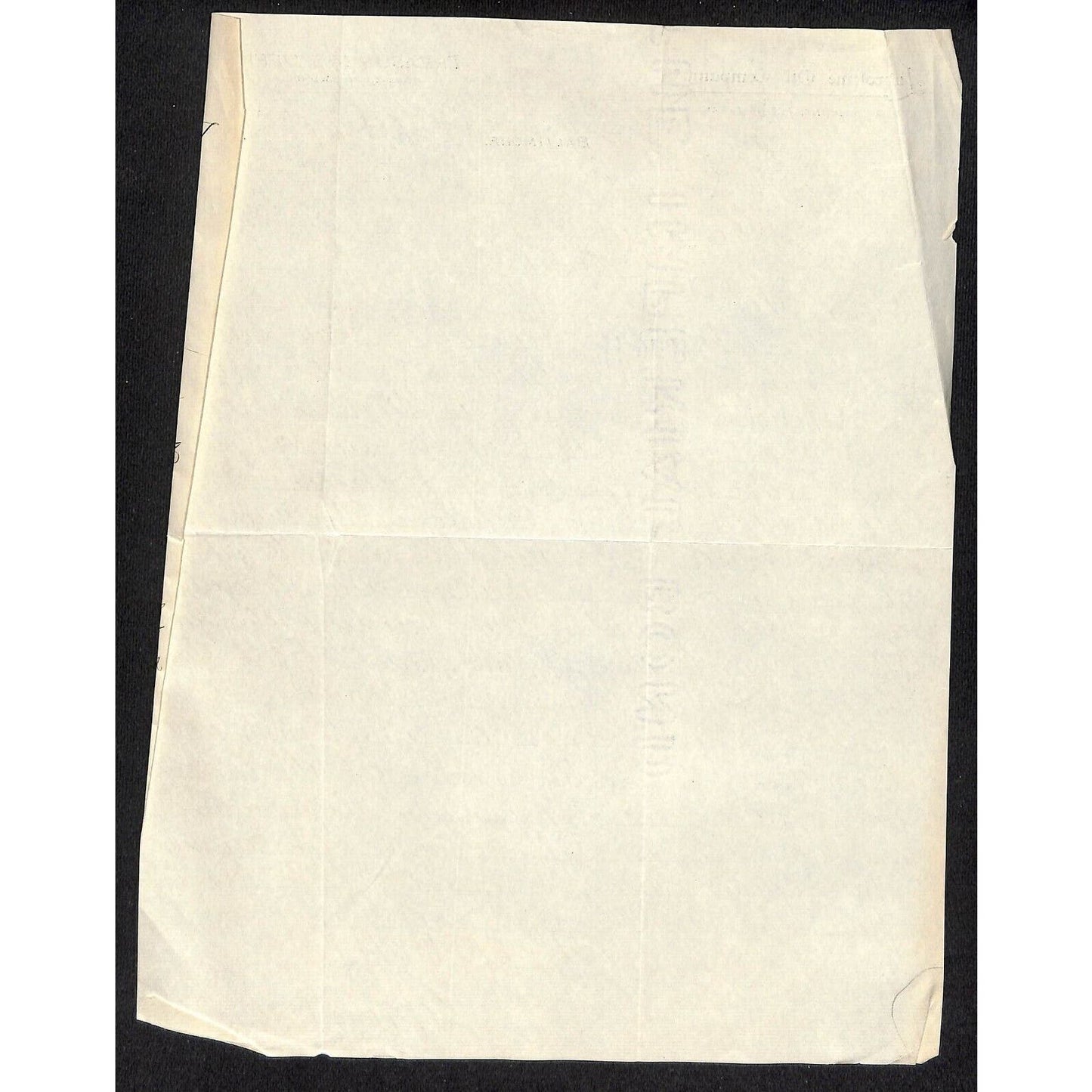 Baltimore Lubroleine Oil Co. 1897 Letterhead re: "..Leaving the Oil Business.."