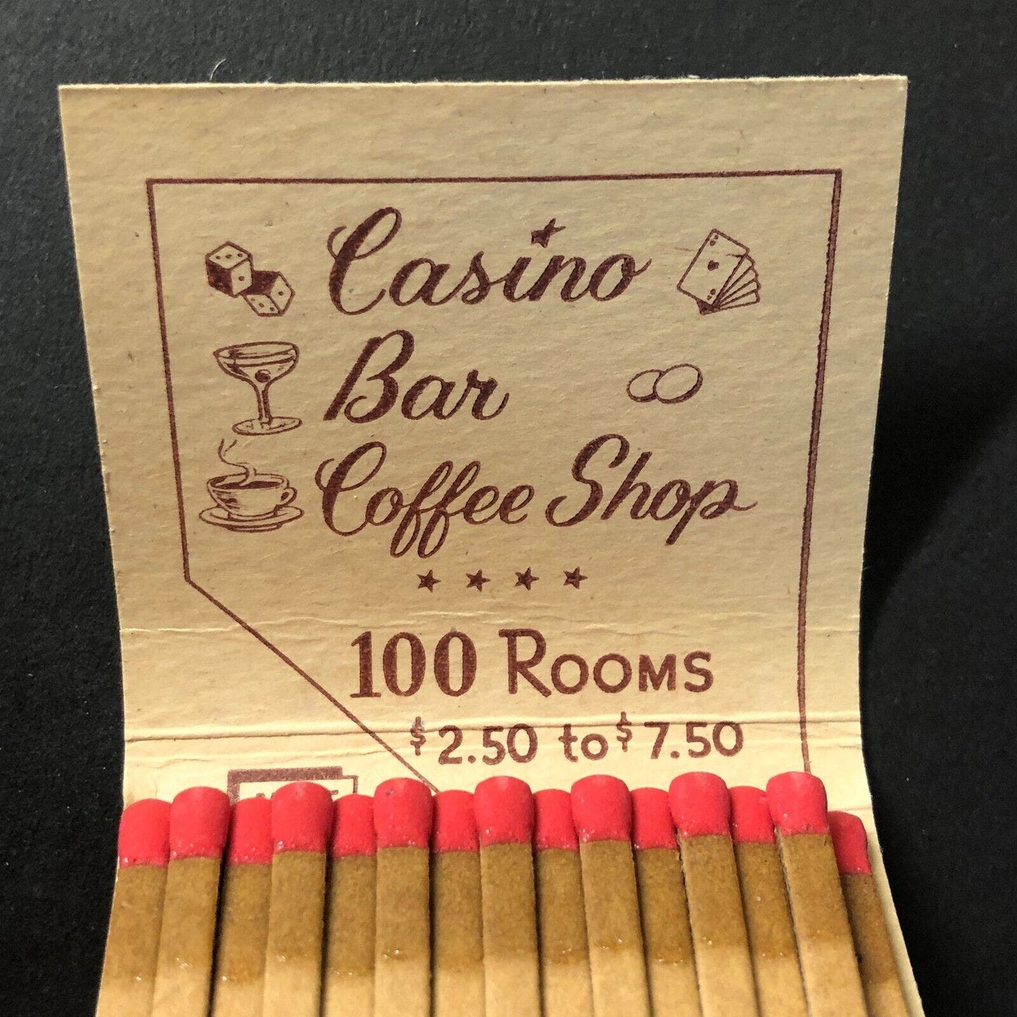 Hotel Humboldt Winnemucca, NV Casino Matchbook Lasso c1930's-40's VGC Scarce