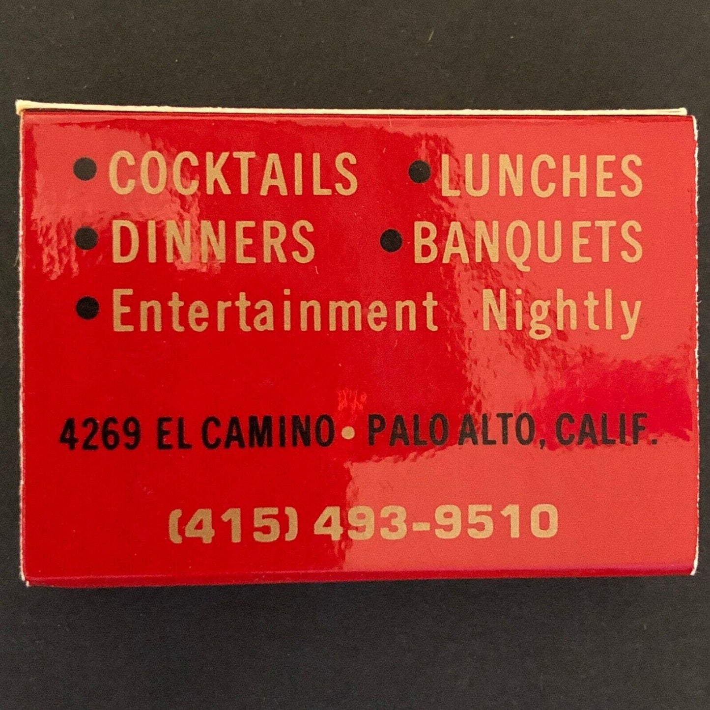 c1970's-80's Vintage Wooden Matchbox Matchbook "Dinah's Shack" Palo Alto, CALIF