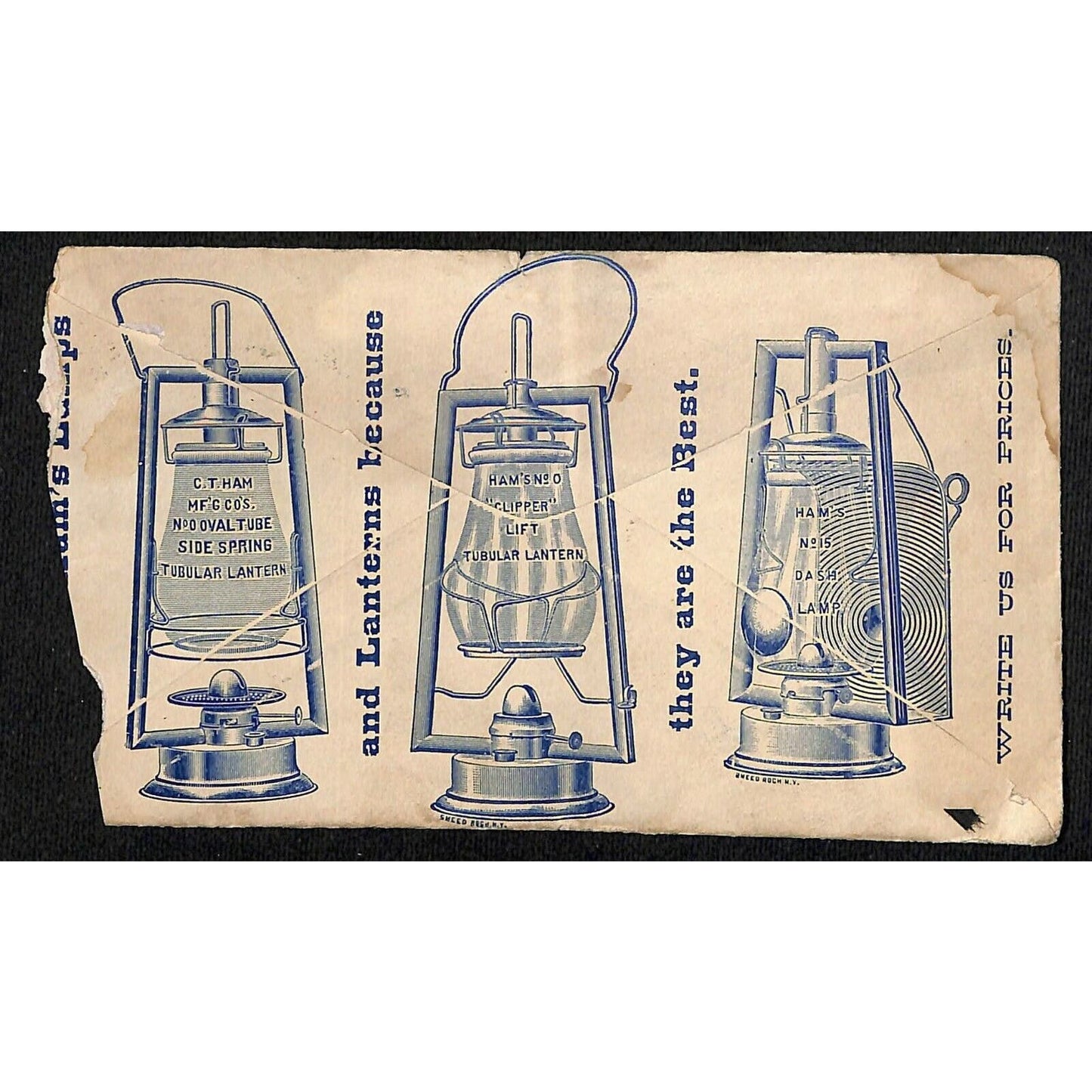 John E. Rose Letterhead & Ham's Lanterns Cover Richmond to Geo. E. Wear 1896