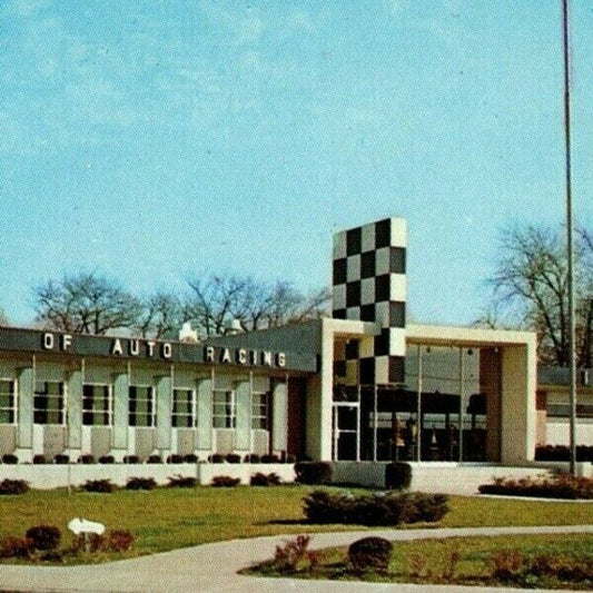 Indy 500 Postcard 1956 "Famous Racecars of Former Years..." Museum VGC
