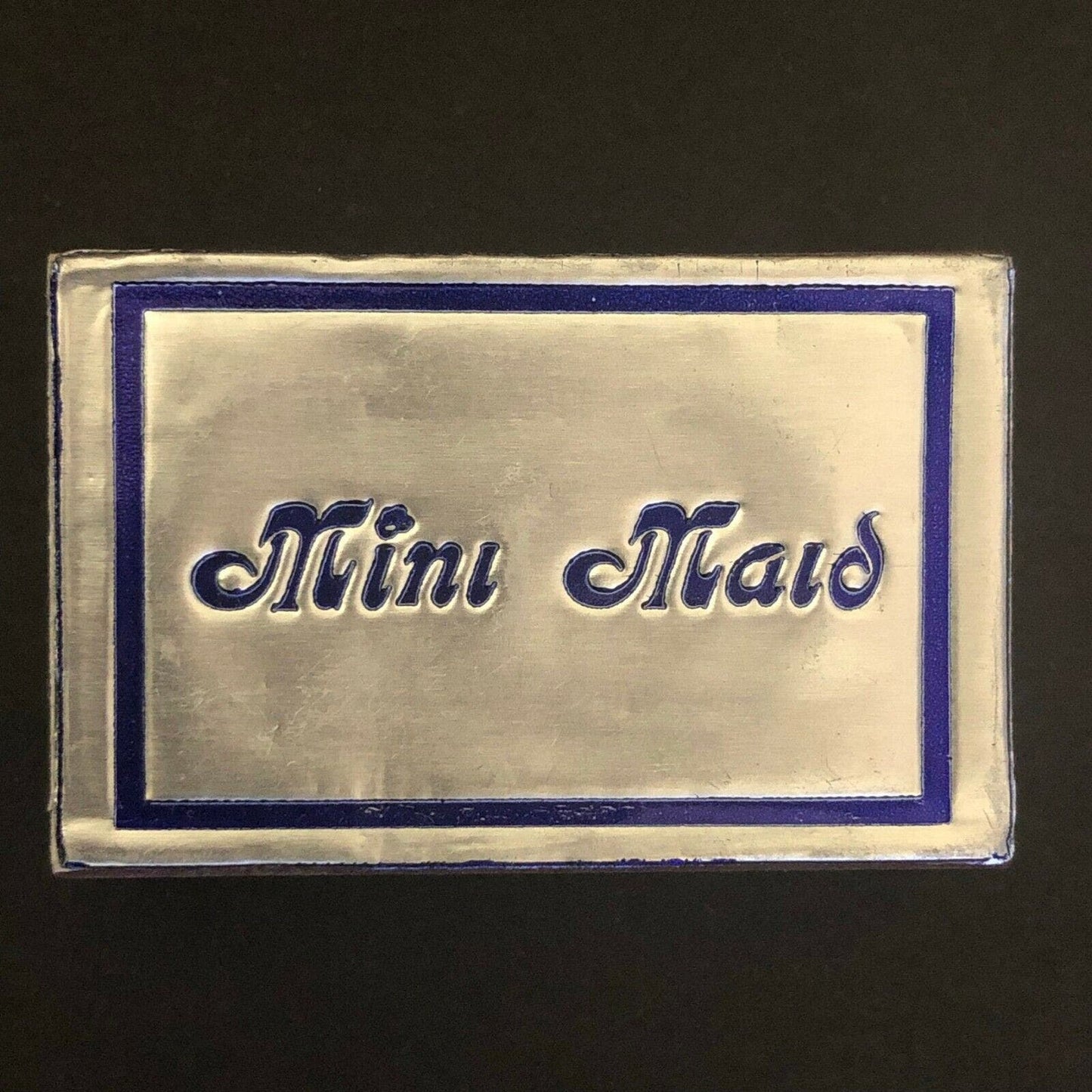 c1960's-70's Foil Wooden Matchbox / Matchbook - Mini Maid