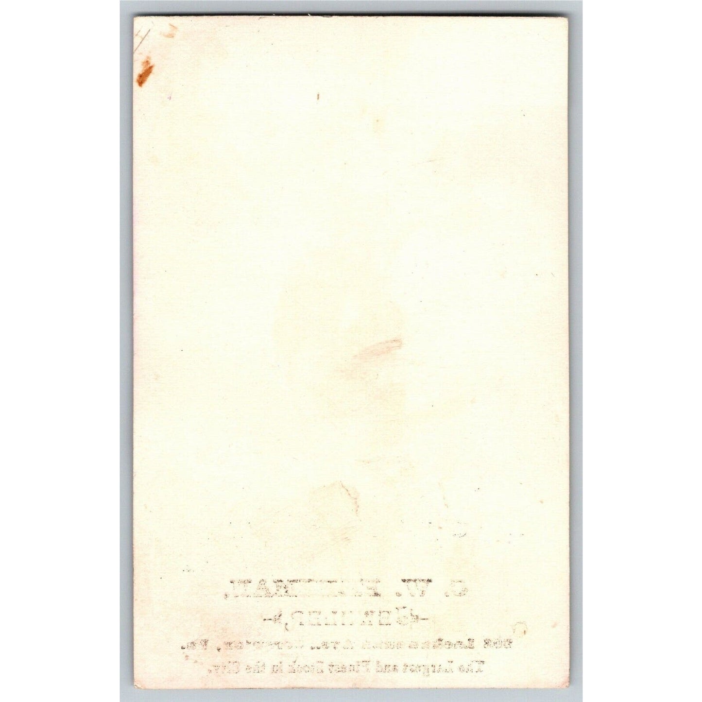 C.W. Freeman Jeweler Scranton, PA Girl in Blue Dress - Victorian Trade Card