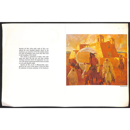 c1962 Santa Fe Railroad Dinner Menu "Ranchos de Toas"