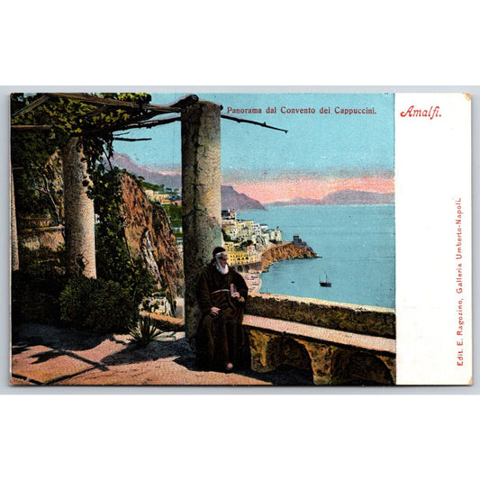 Italian Postcard Amalfi Panorama from the Cappu Convent 1901-1907 NP VGC