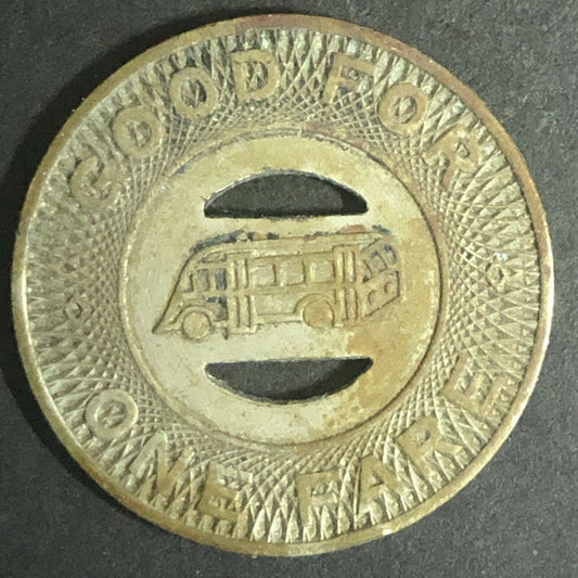 c1940's 22mm Florida?? Good For One Fare Transit Token