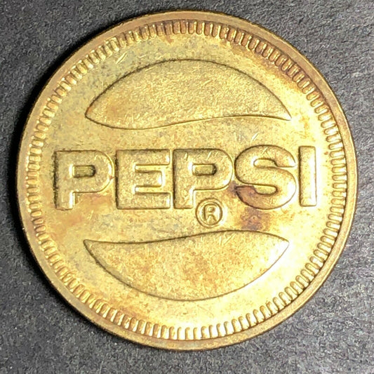 22.8mm Vintage Pepsi Camelot Park Brass Token - Modesto, CA
