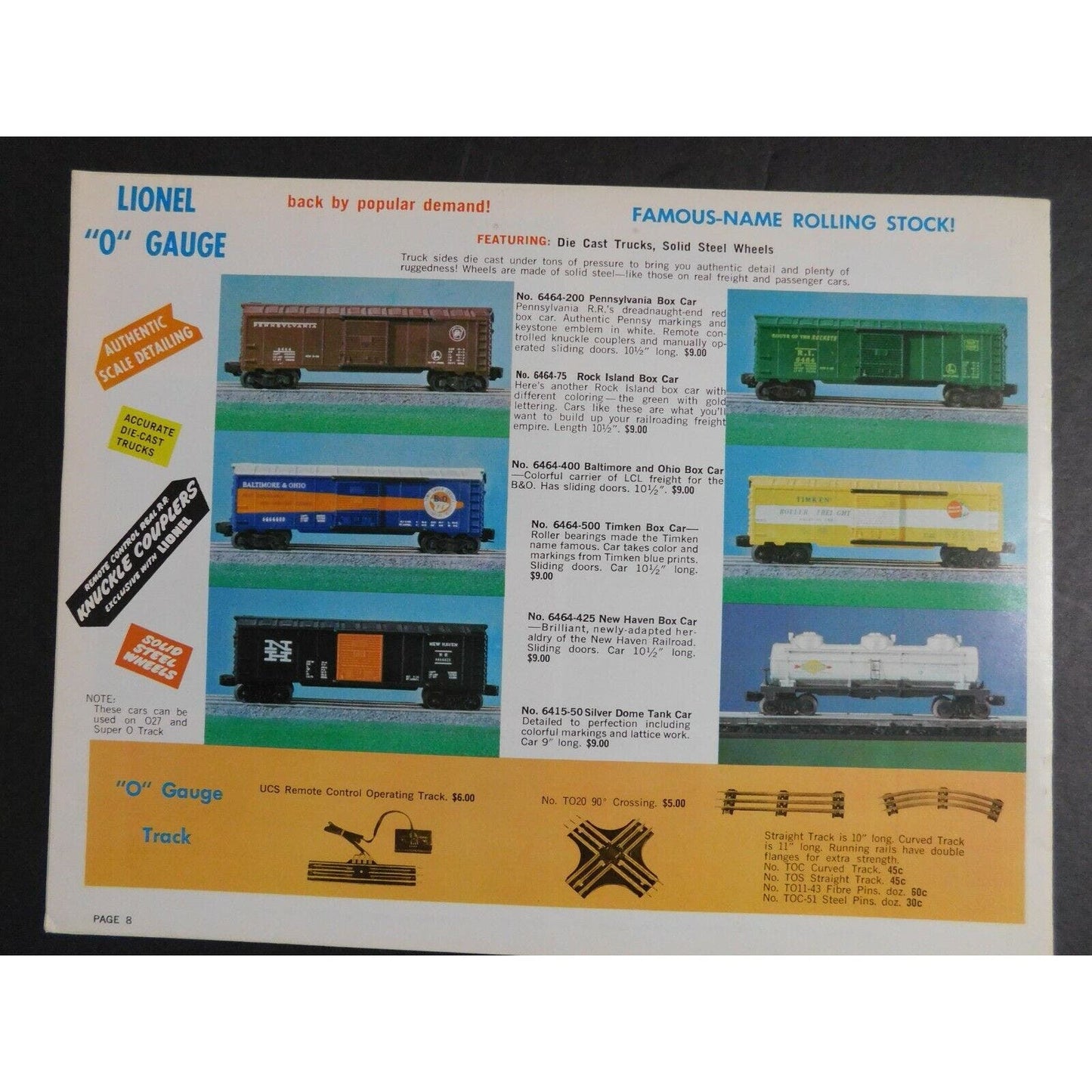 Original Canadian 1969 Lionel Trains "027" 8pgs Catalog VGC