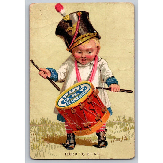Drummer Boy Clark's ONT Spool Cotton Victorian Trade Card