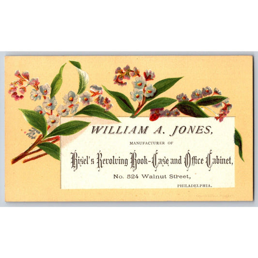 William A. Jones Phila. Victorian Trade Card Revolving Book-Case Prices & Specs