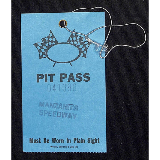 Manzanita Speedway Phoenix, AZ Racing Pit Pass c1970-80's #41090 VGC Scarce