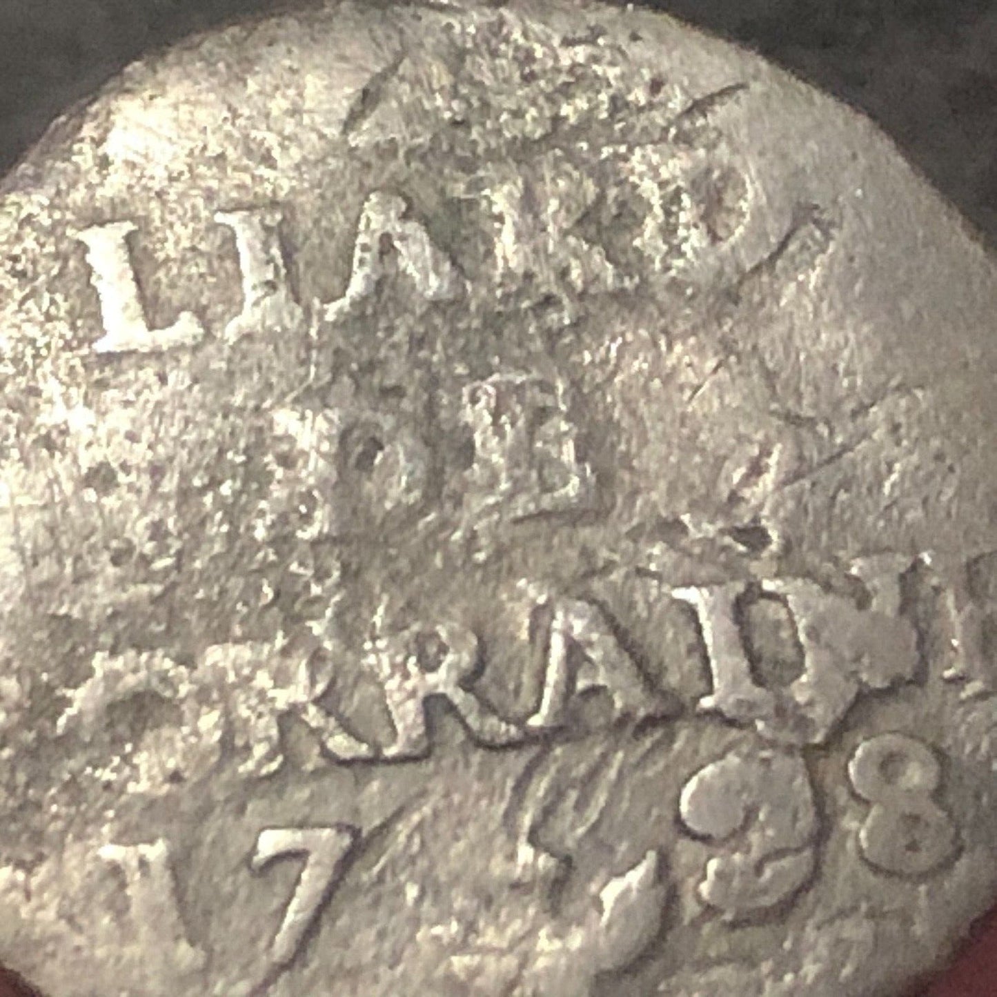 1728 France Lorraine Liard Coin 20mm - Very Worn
