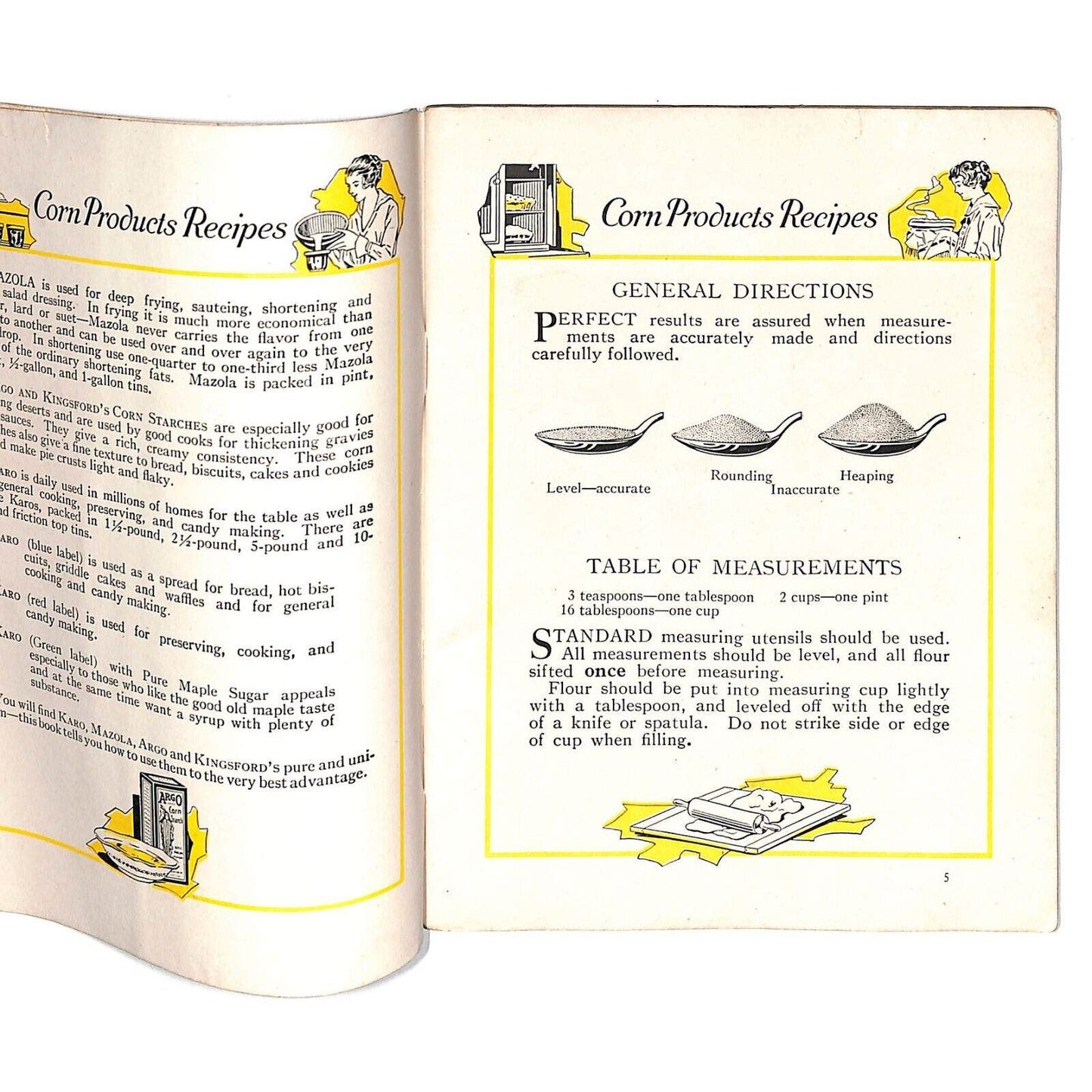 Argo Mazola Karo "Proven Recipes" Booklet 62pp c1920 VGC - Anthropomorphic