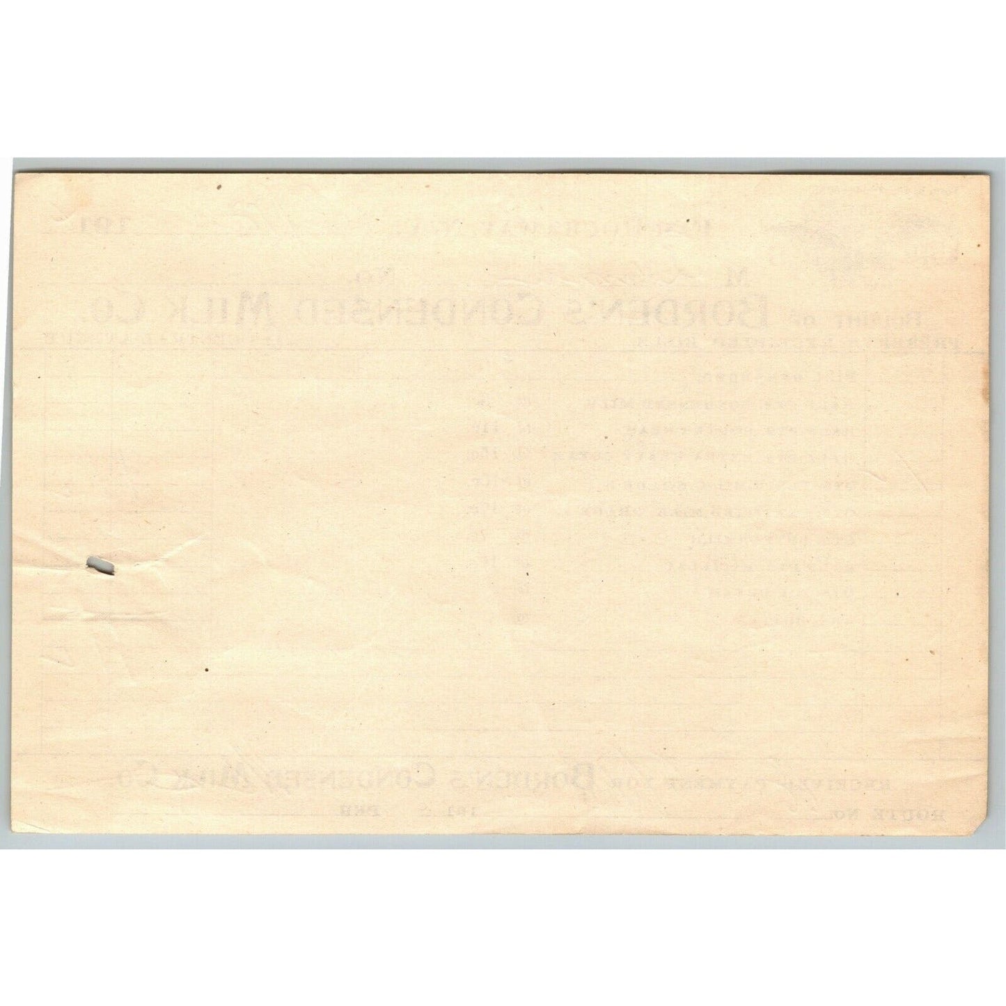 Far Rockaway, NY c1914 Letterhead Billhead Order Form - Borden's Condensed Milk