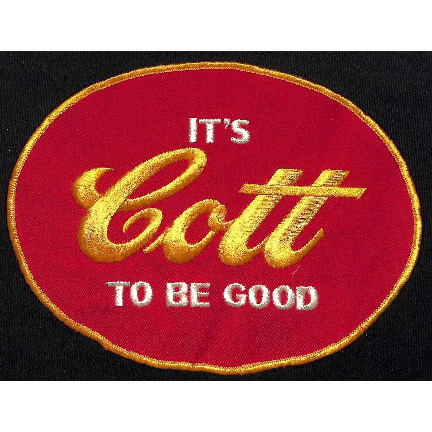 It's Cott To Be Good Large Embroidered Soda Patch c1950's-60's VGC Very Scarce