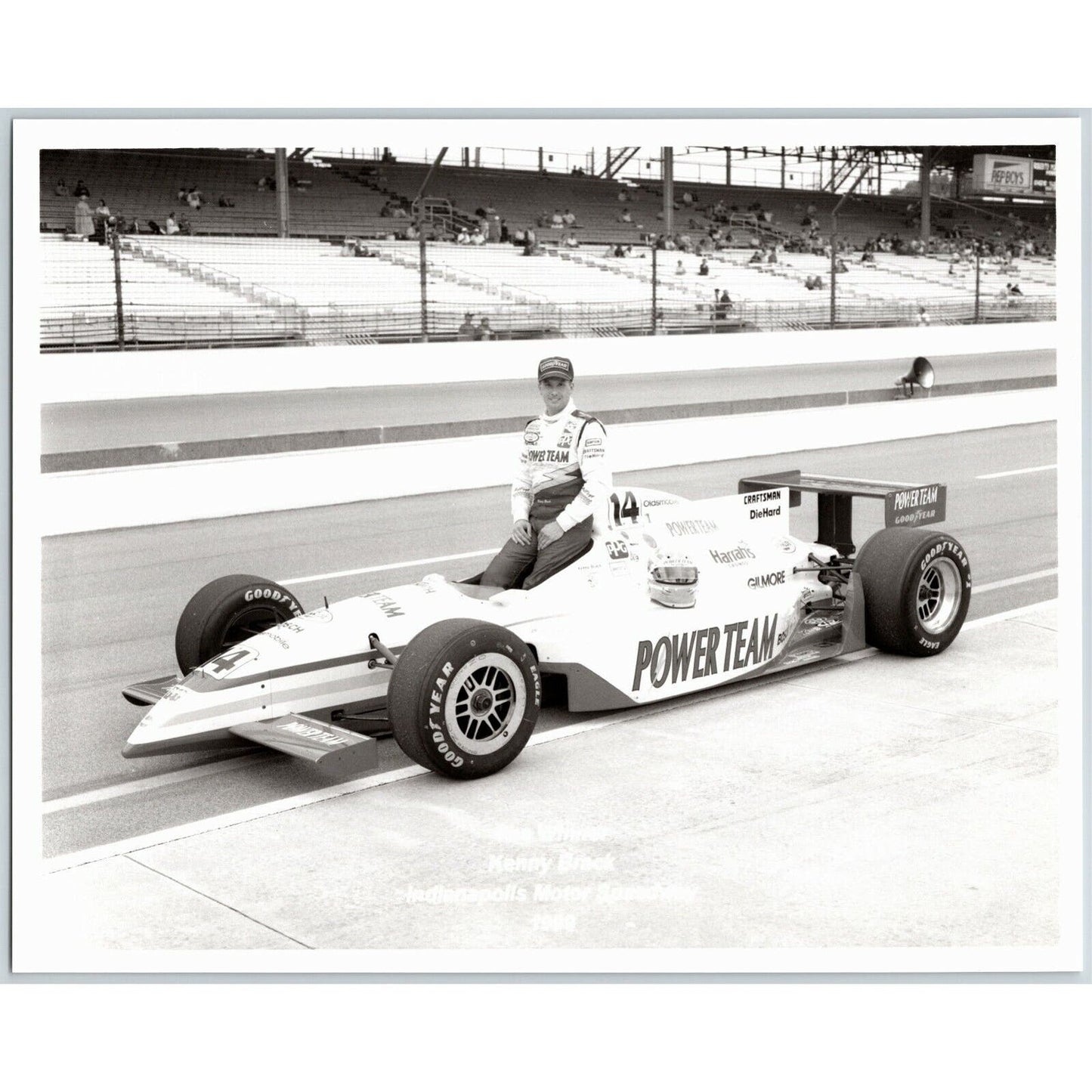 Kenny Brack Indy 500 Winner 1999 8 x 10 Glossy B&W Photograph VGC