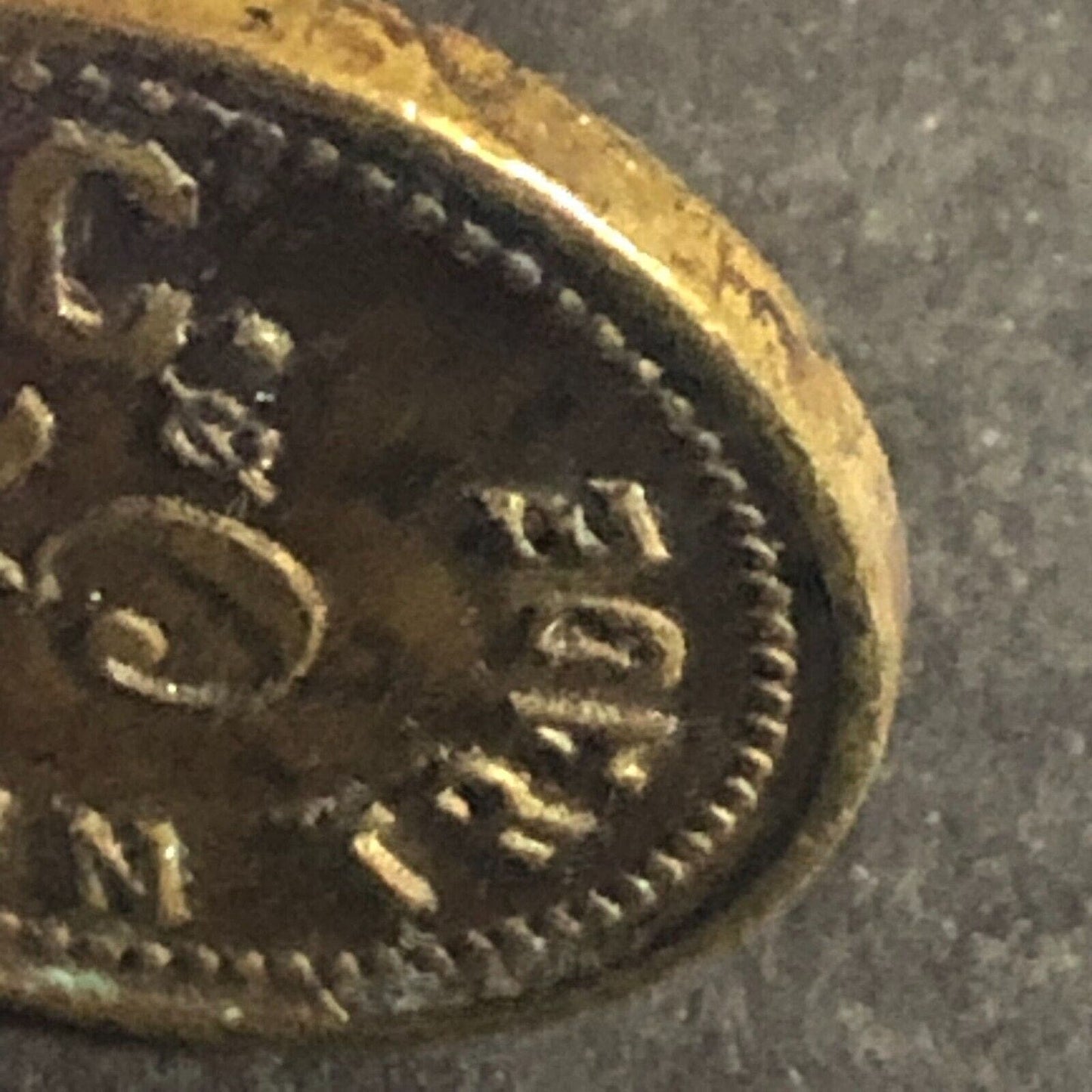 Gilroy, CA? Santa Cruz, CA? G.S.C. 5¢ in Trade Brass Token 21mm Scarce