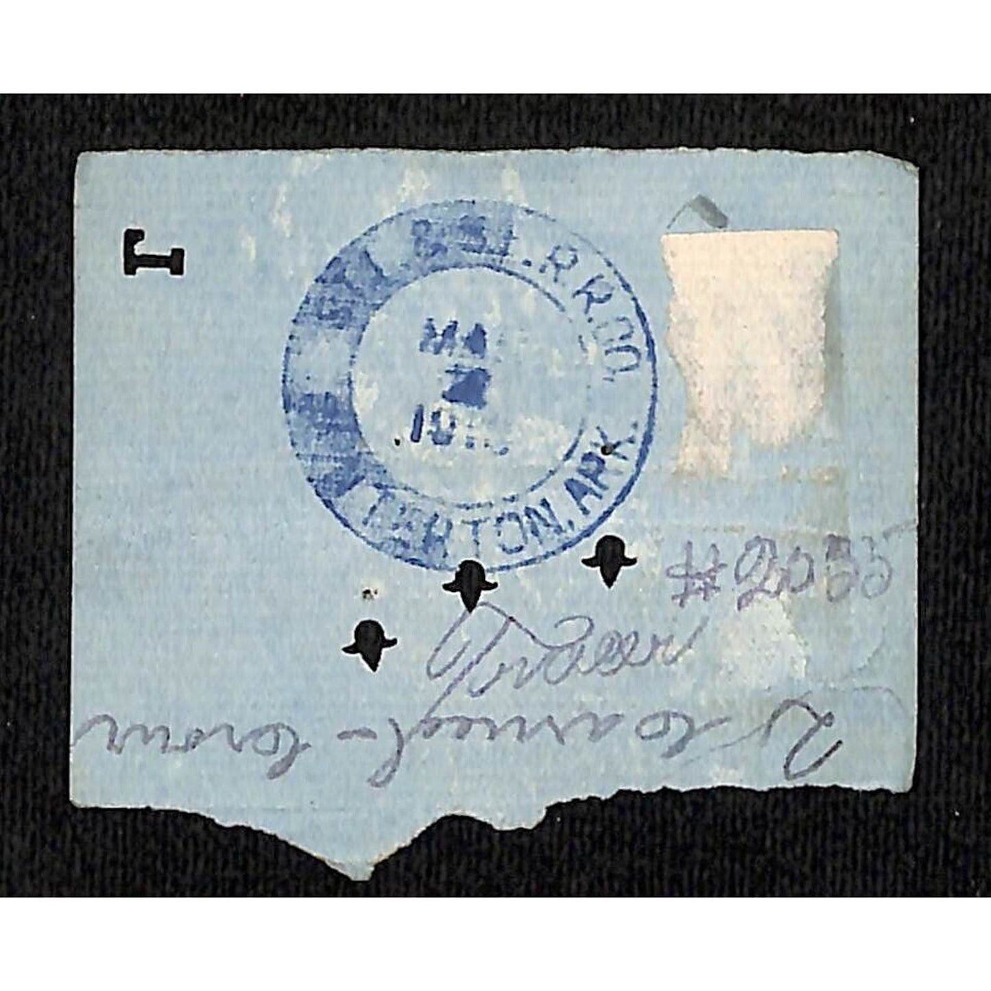 St. Louis & San Francisco Railroad 1910 Ticket Culberson #4570