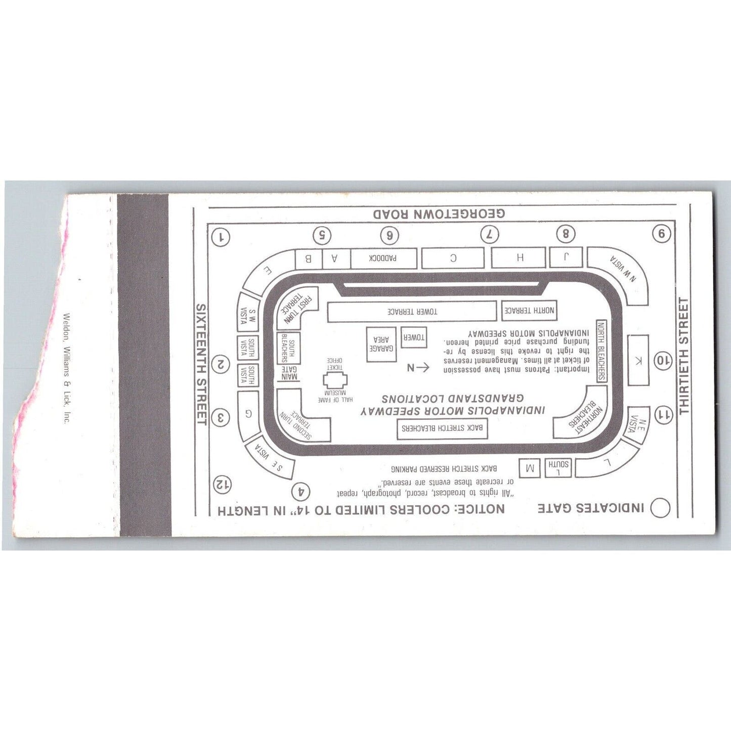 1990 Indianapolis 500 Ticket Stub Racing IMS Emerson Fittipaldi - seat 7
