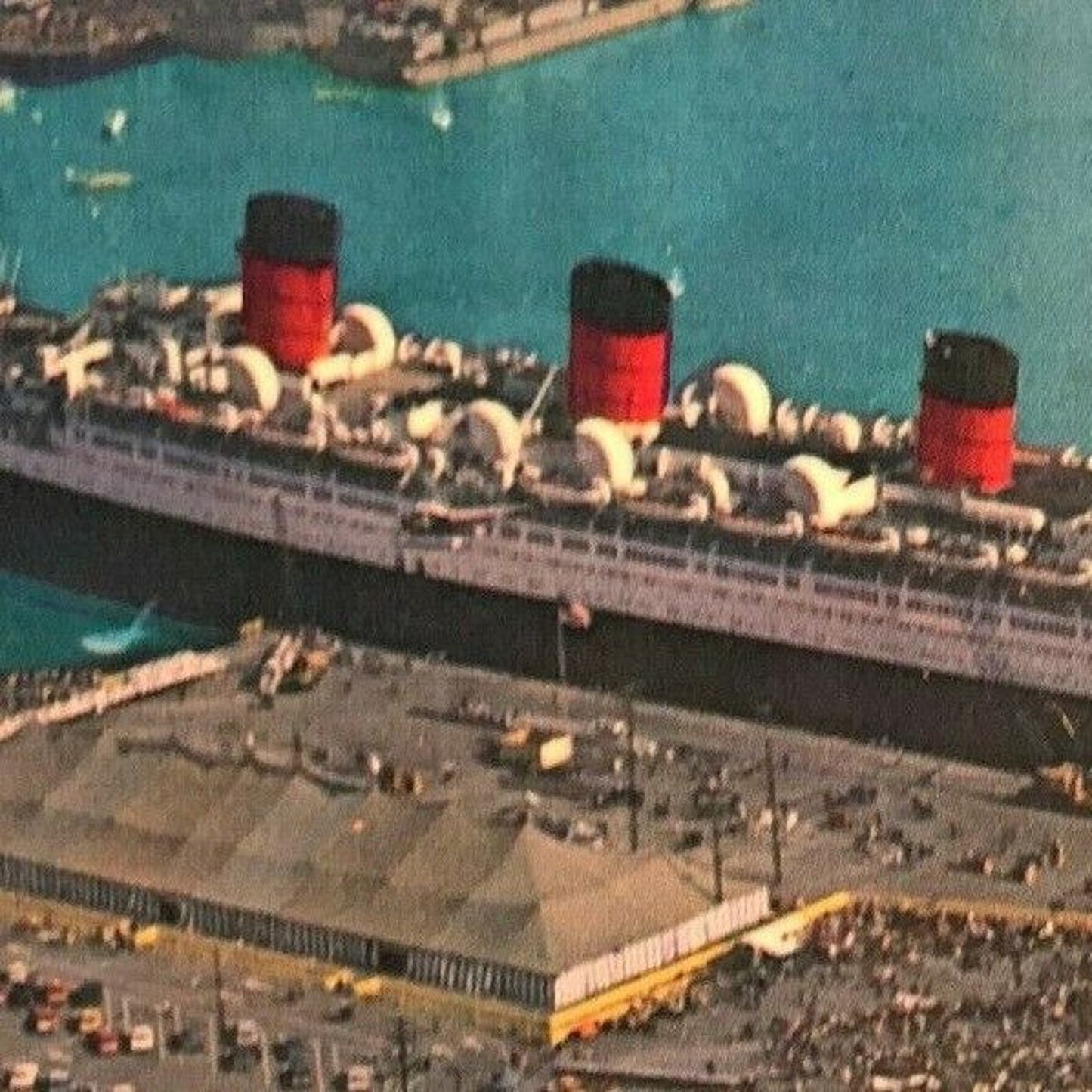 Vintage RPPC Postcard - The Queen Mary Long Beach, CA