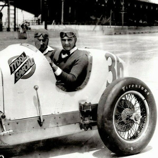 Louis Meyer Indy 500 Winner 1933 - 8 x 10 Glossy B&W Photograph VGC