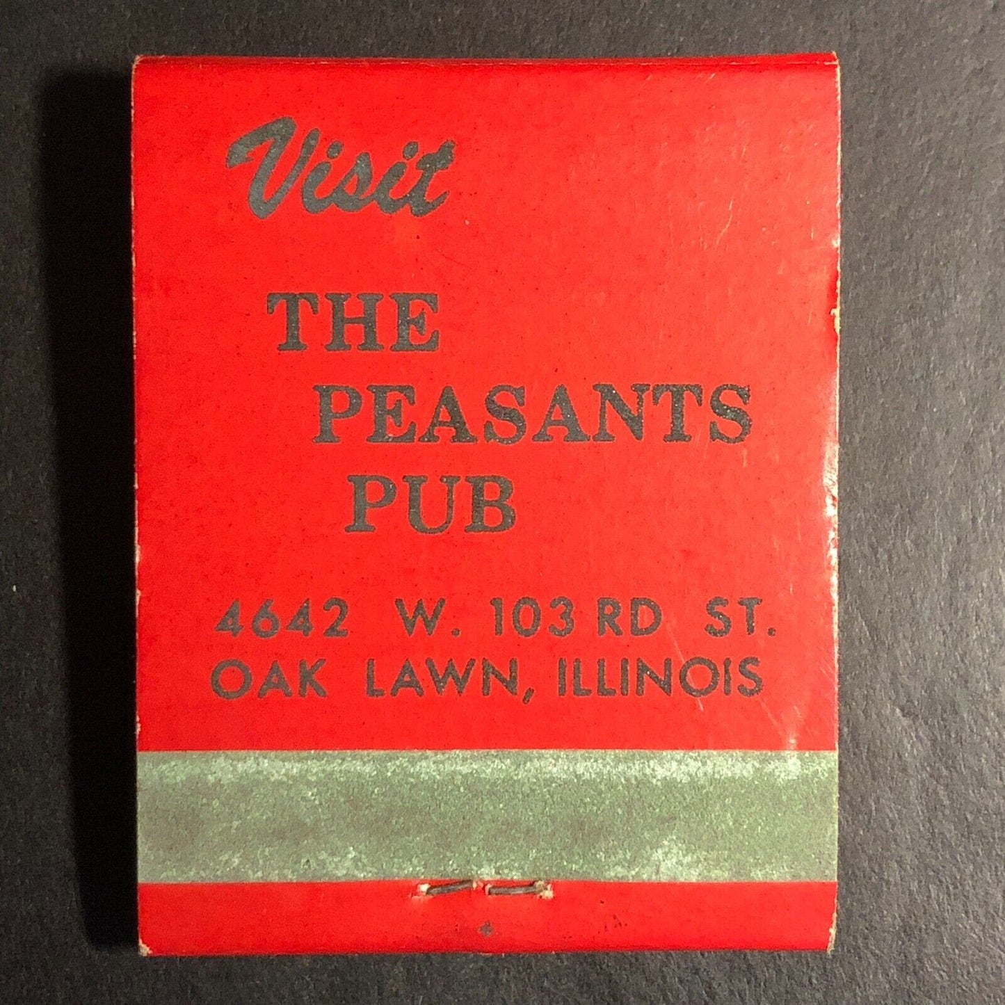 Kings Inn / Peasants Pub Oak Lawn, IL Near Full (-1) Matchbook c1968-73