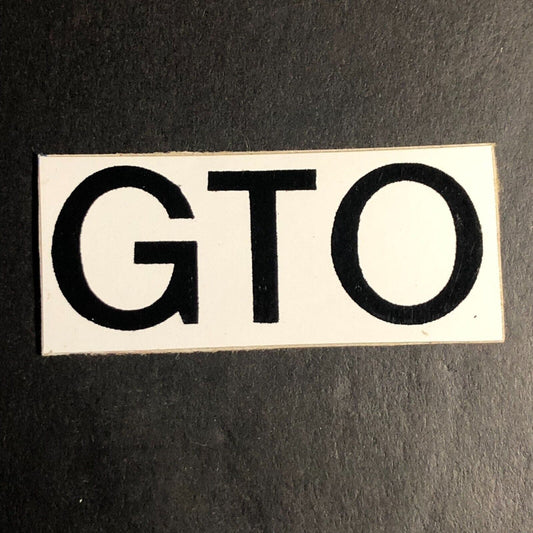GTO Performance Auto Racing Sticker 3/4" x 1 5/8" c1970