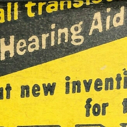 1950's-60's Full Matchbook "Beltone Hearing Aid" "Great Invention for the Deaf"
