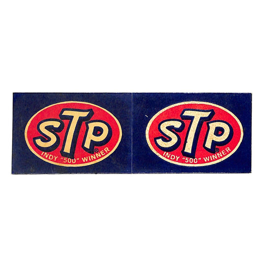 c1960's-70's Indy 500 STP Winner Pair of Stickers - Indianapolis IMS Race Racing