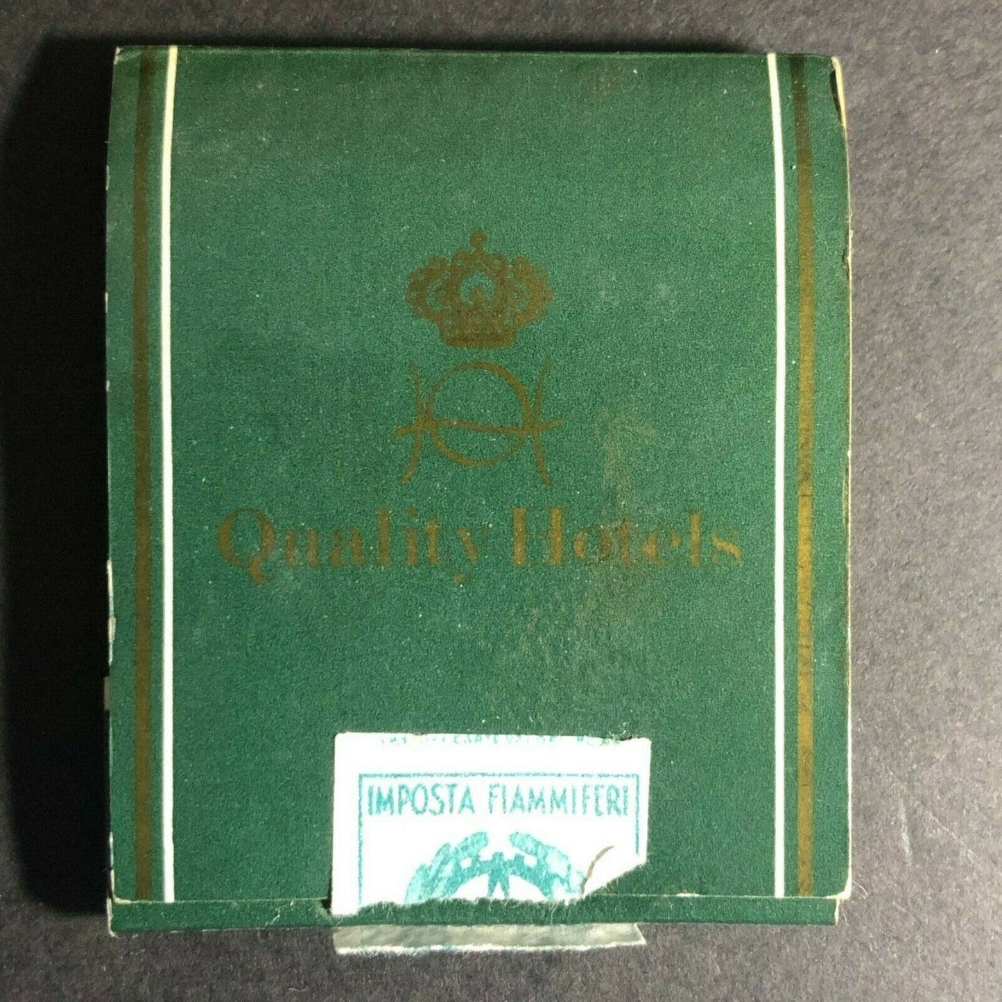 c1980's Full Matchbook Wooden Sticks Quality Hotels Napoli Italy