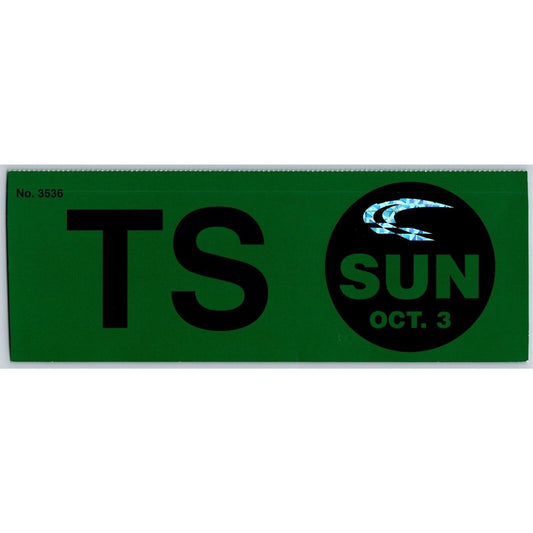 California Speedway "TS" Parking Tag - 3" x 8 3/4" VGC