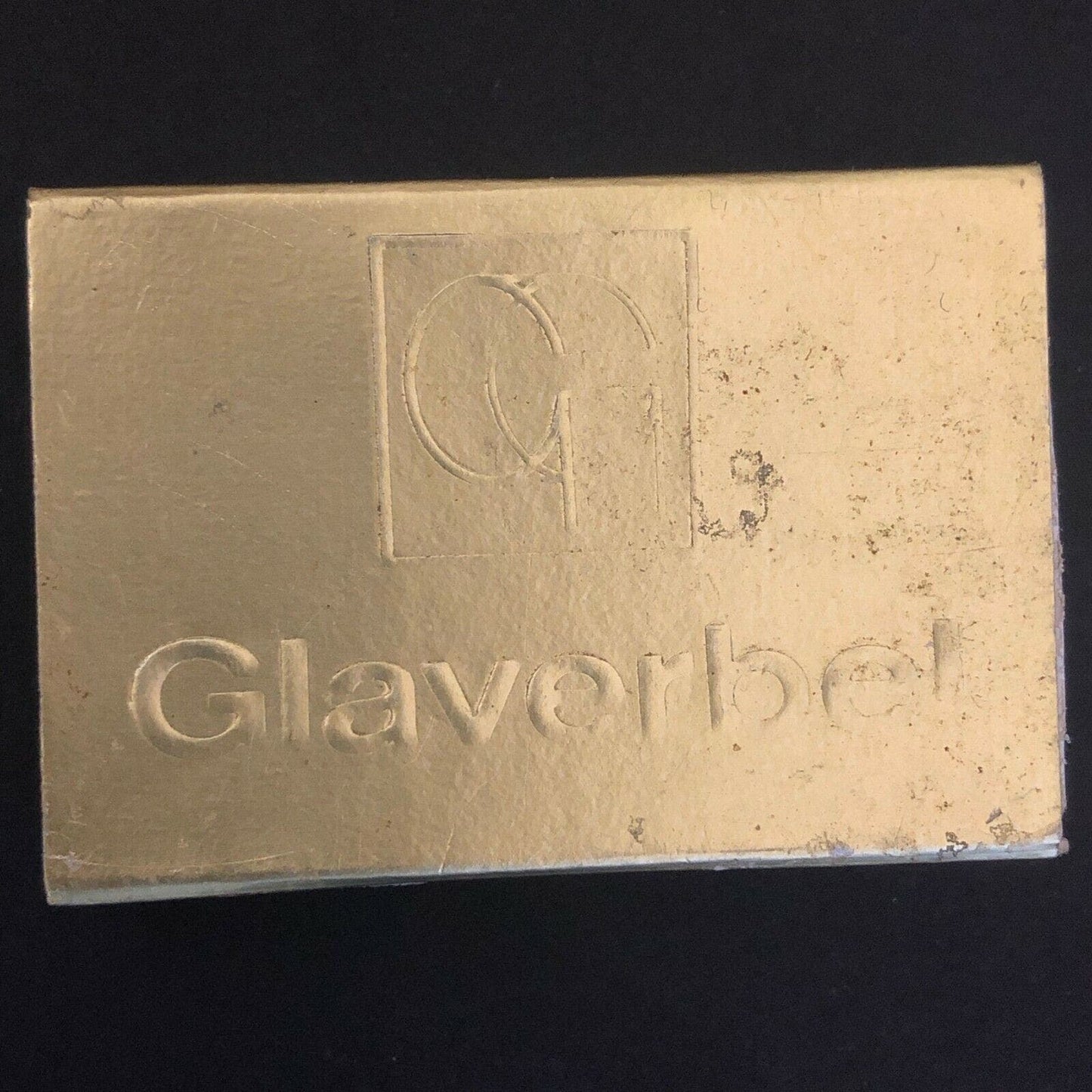 c1970's-80's Wooden Matchbox Matchbook "The Glaverbel"