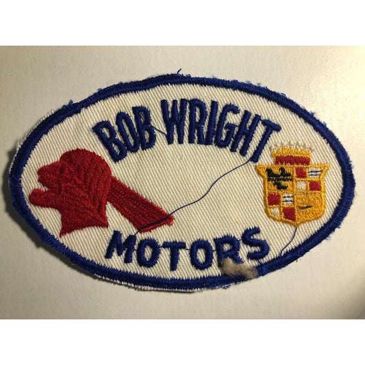 Bob Wright Motors Evansville Olds-Pontiac Dealer Embroidered Patch c1940's-50's