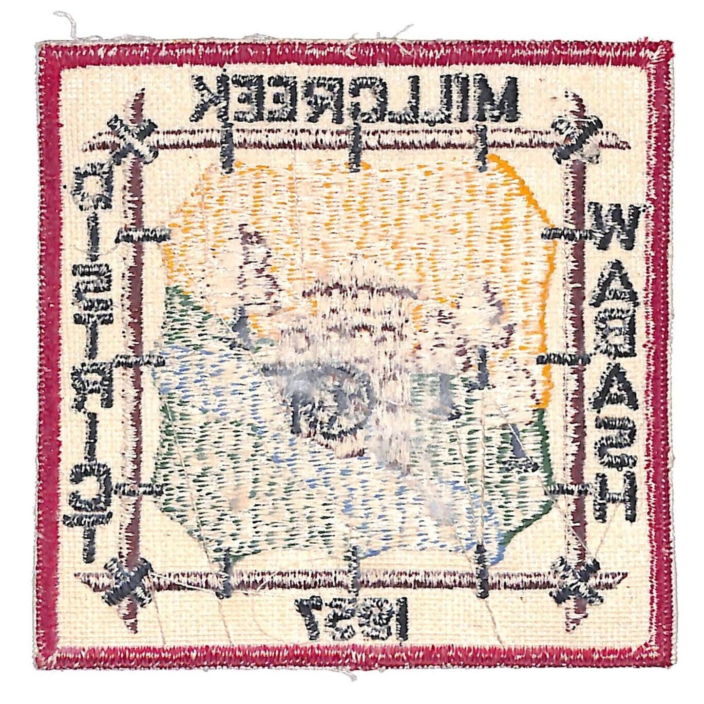 BSA Patch Wabash District Millcreek 1957 Boy Scouts Piankeshaw Scarce