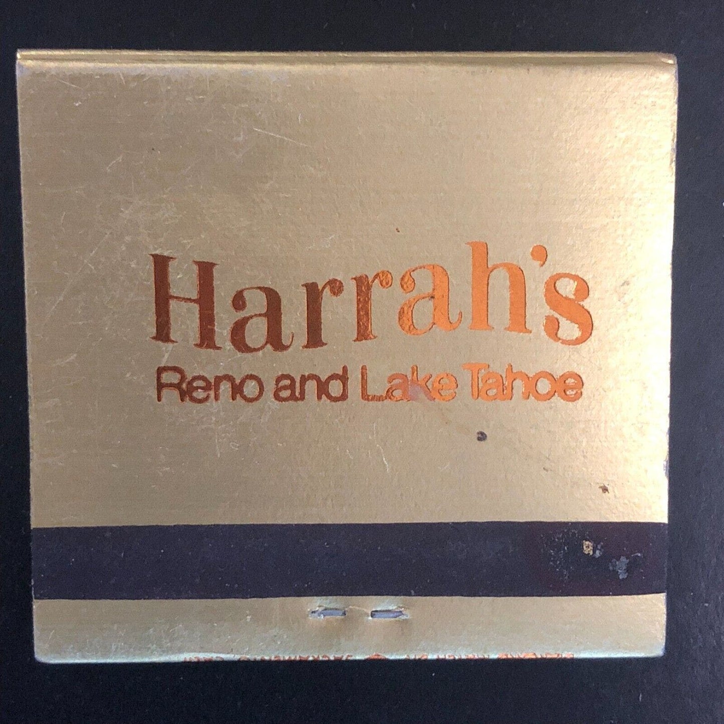 Harrah's Reno and Lake Tahoe Gold w/ Stars Full Matchbook c1975-1985