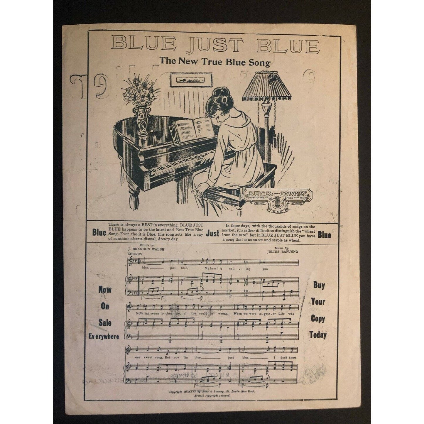 Vintage WWI Sheet Music "He Was a Soldier From the U.S.A."