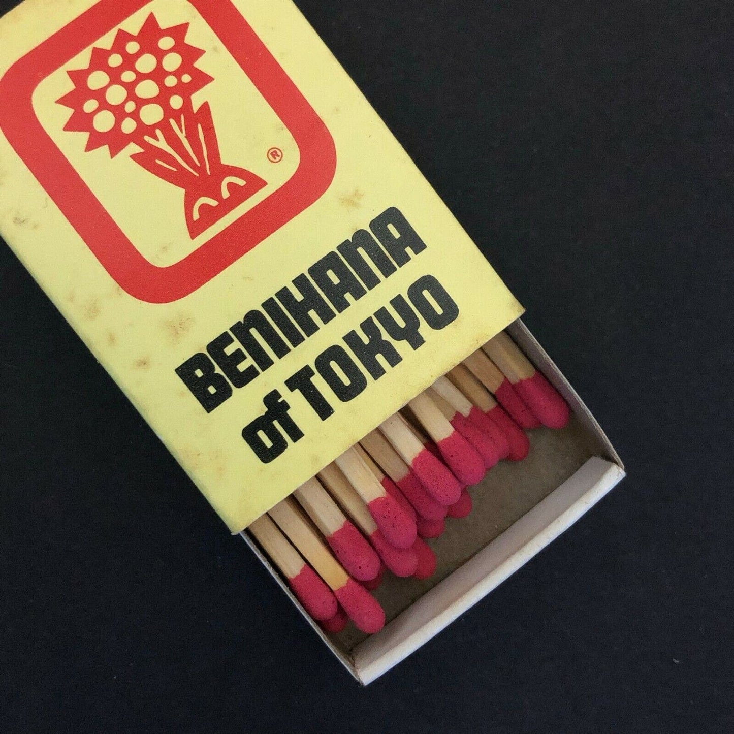 Group of 7 c1970's-80s' Wooden Matchboxes / Matchbooks - Benihana of Tokyo