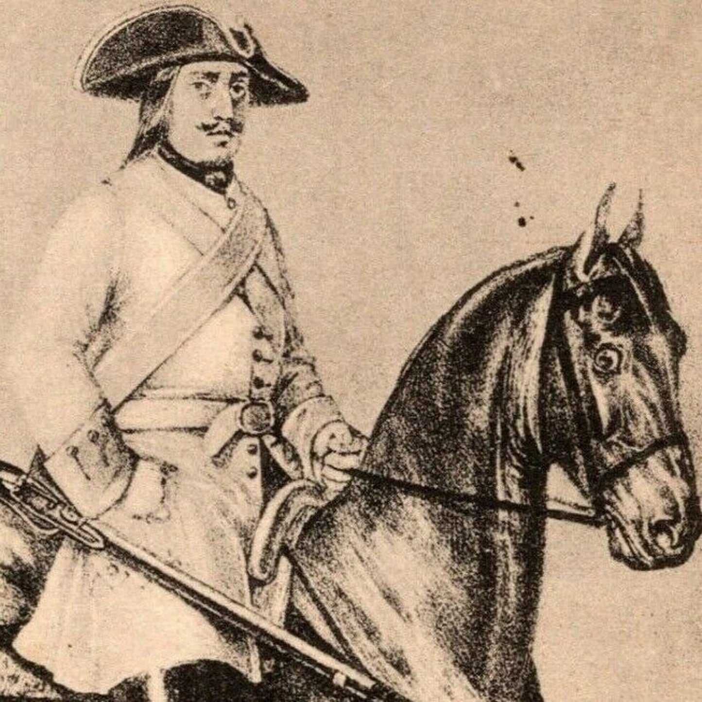 c1914-18 Bulgarian French Military Postcard - Soldier Dragoon Calvary Regiment