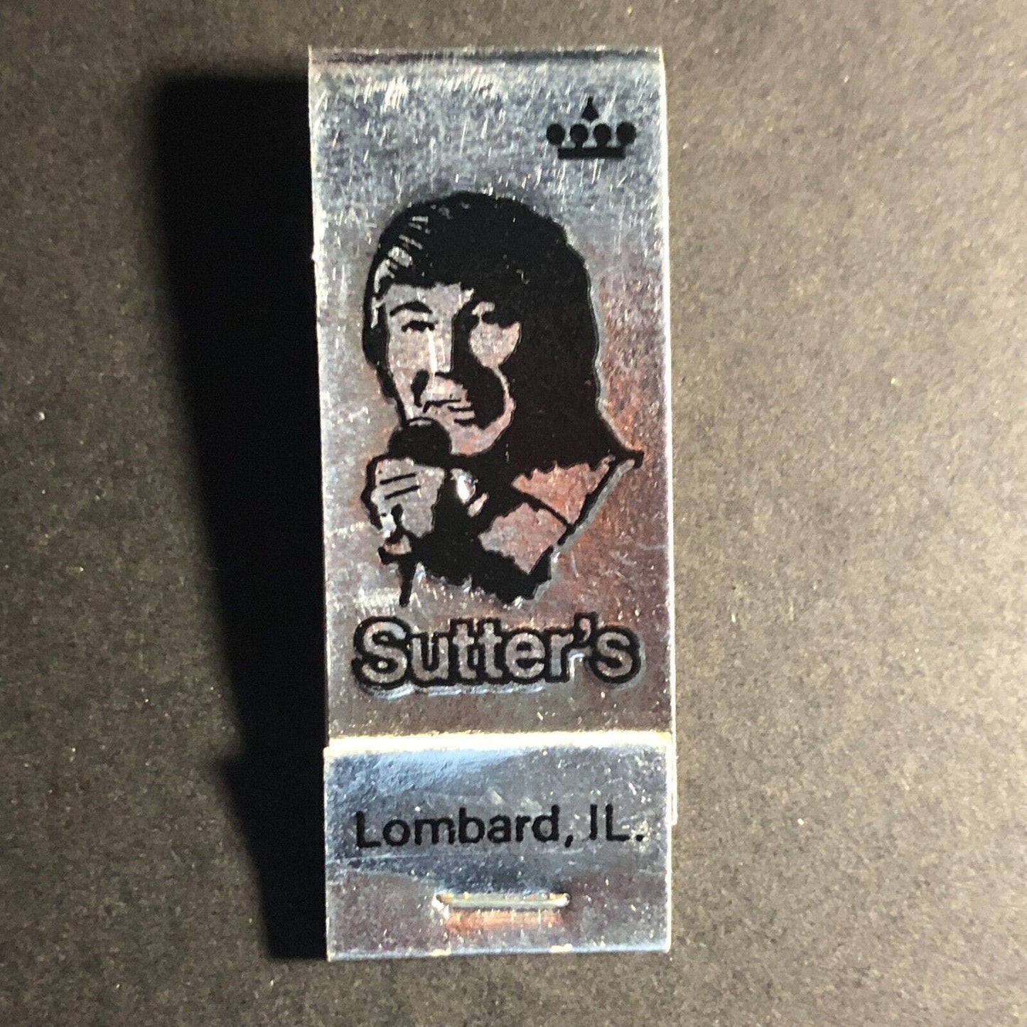 Sutter's (Sam Sutter King's Place) Lombard, IL Full Matchbook c1978-80's VGC