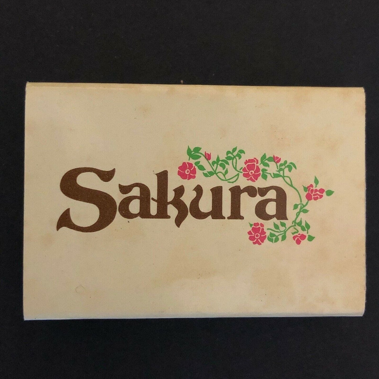 c1980's Wooden Matchboxes / Matchbooks "Sakura" Restaurant Westport, CT