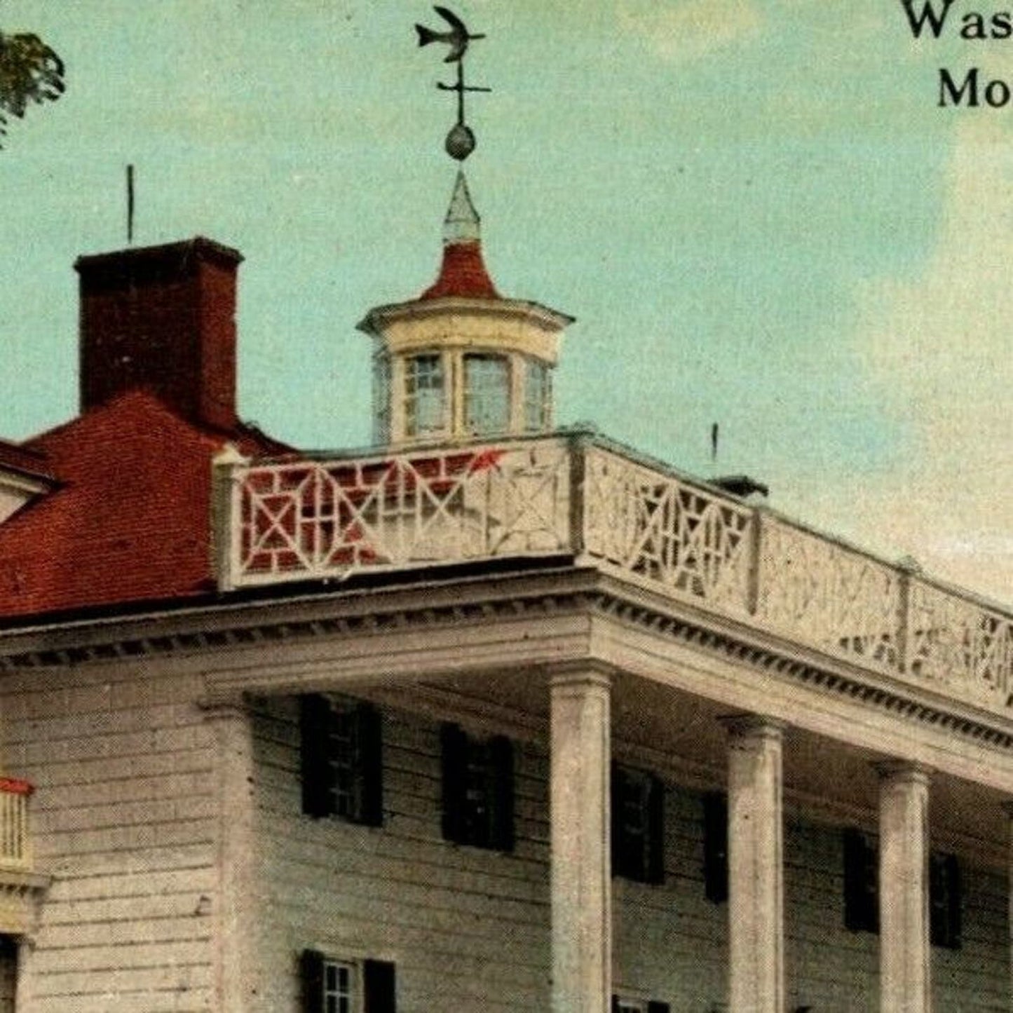 Vintage Postcard c1915 Washington's Mansion, Mount Vernon, VA