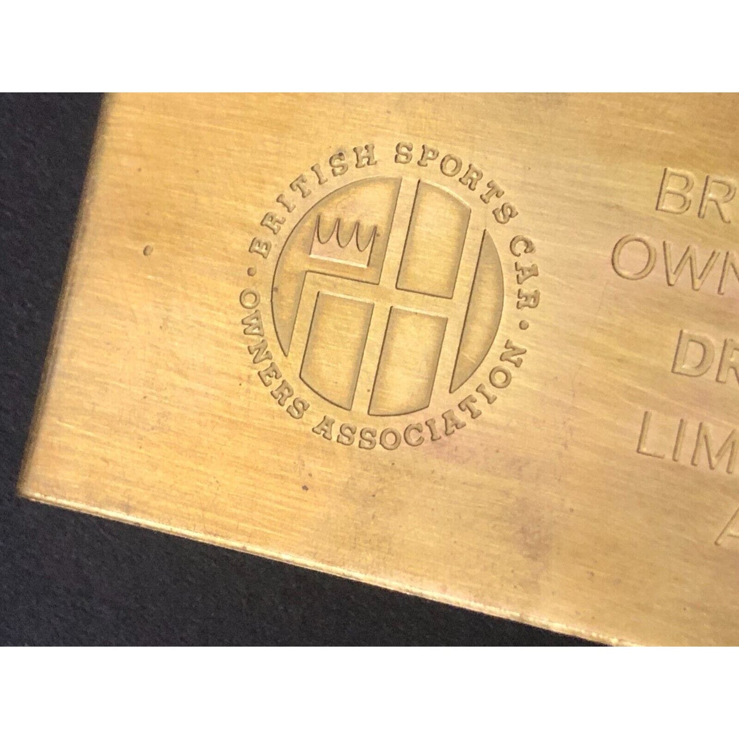 BSCOA 1963 Drivers' School Lime Rock, CONN Brass Dash Wall Plaque August