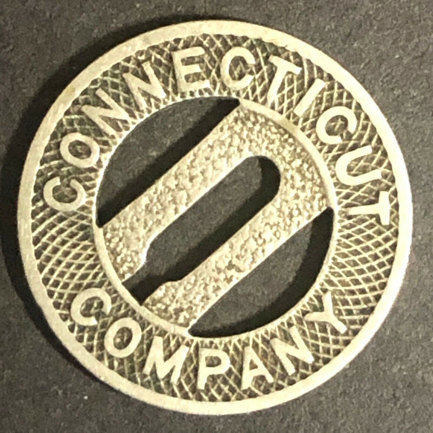 c1920-40's 16mm "Connecticut Company" G/F One Fare - Brass Transit Token