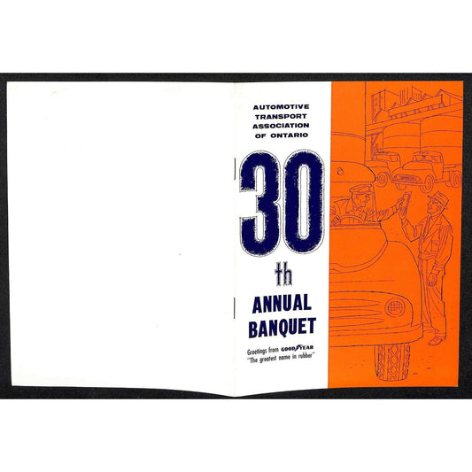 1956 Goodyear Menu Automotive Transport Assoc. of Ontario 30th Annual Banquet